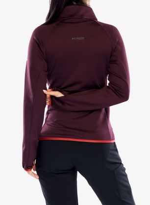 Bluza polarowa damska Columbia Triple Canyon Grid Fleece Full Zip - moonvista/daredevil