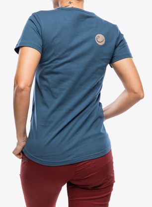 Koszulka bawełniana damska Edelrid Corporate T-Shirt II - petrol/navy