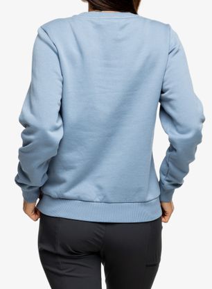 Bluza damska Fjallraven Logo Sweater - dawn blue/terracotta brown