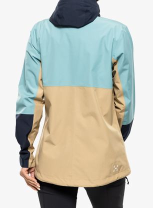 Kurtka przeciwdeszczowa damska Haglofs Finch Proof Jacket - sand/blue