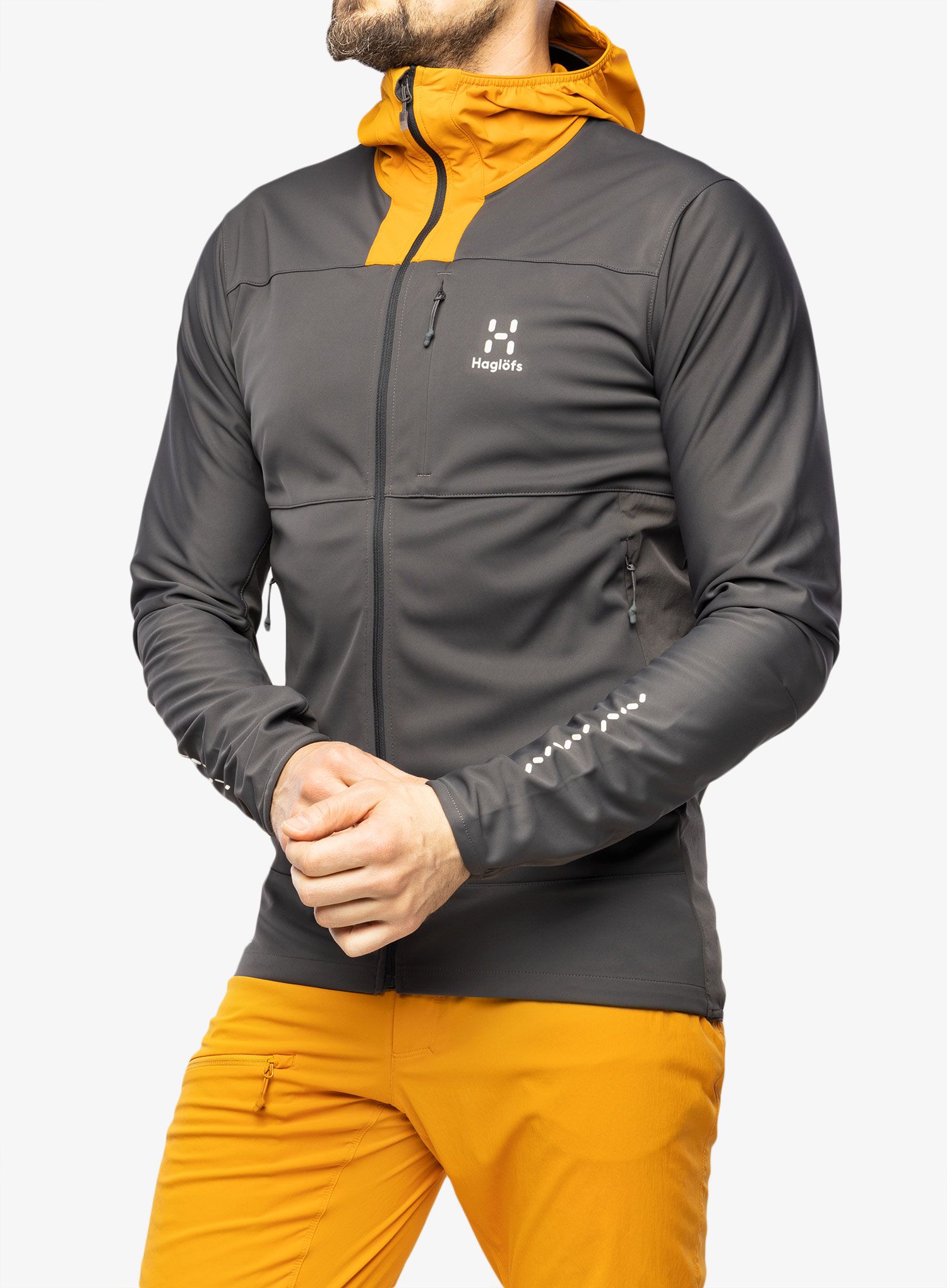 Kurtka softshell Haglofs L.I.M Hybrid Softshell Jacket - magnetite/yellow