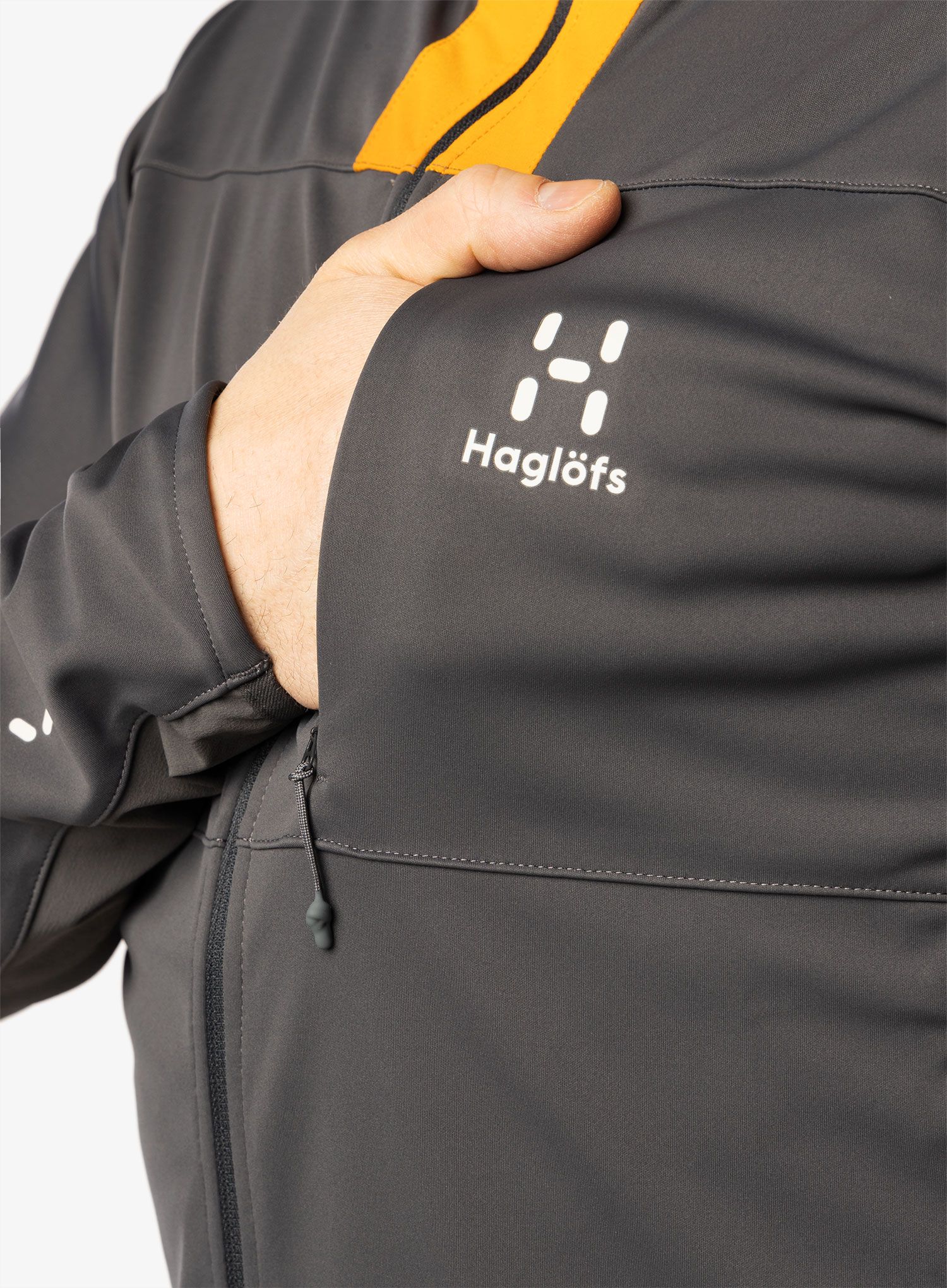 Kurtka softshell Haglofs L.I.M Hybrid Softshell Jacket - magnetite/yellow