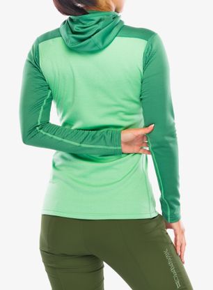 Bluza z kapturem Haglofs ROC Flash Mid Hood - dk jelly green/mint stone