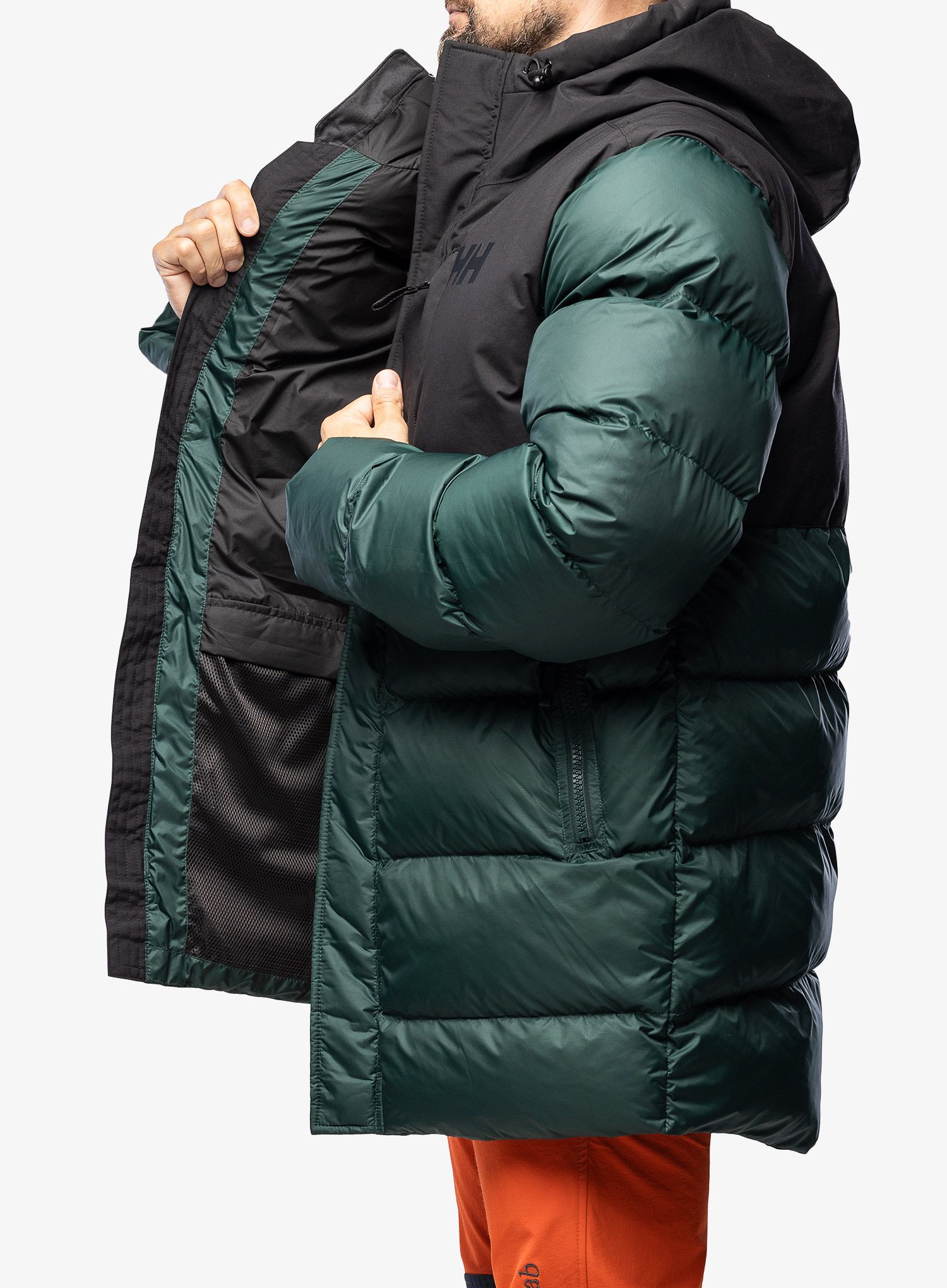 Kurtka ocieplana Helly Hansen Active Puffy Long Jacket - darkest spruce/black