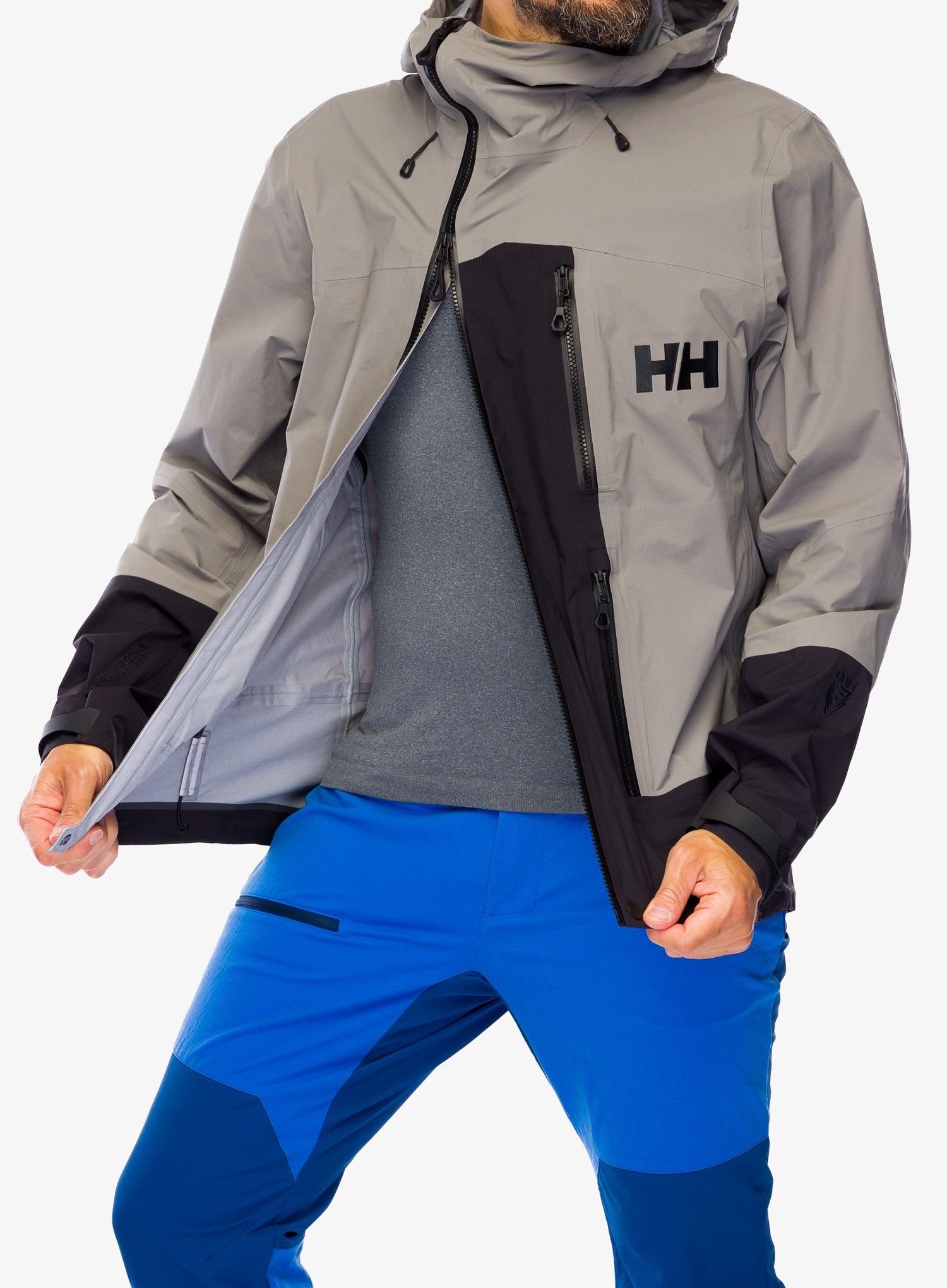 Kurtka z membraną Helly Hansen Odin BC Infinity Shell Jacket - concrete