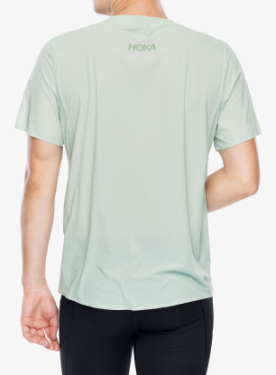 Koszulka do biegania Hoka Performance Run Short Sleeve - aloe vera