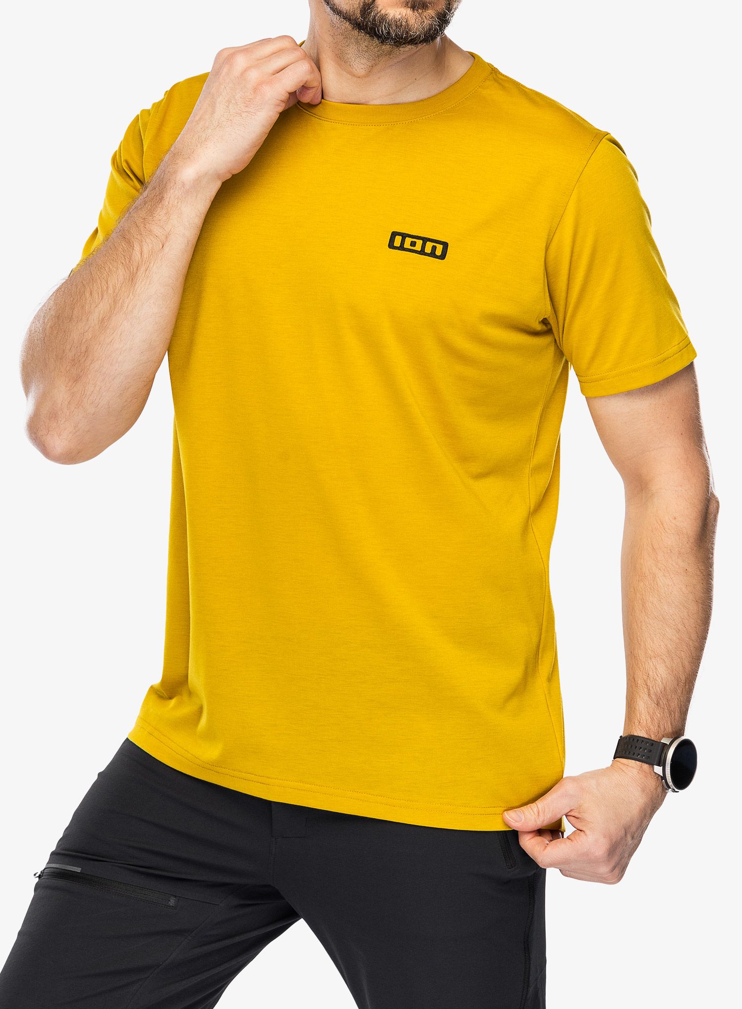 Koszulka rowerowa ION Logo SS DR - dark/amber