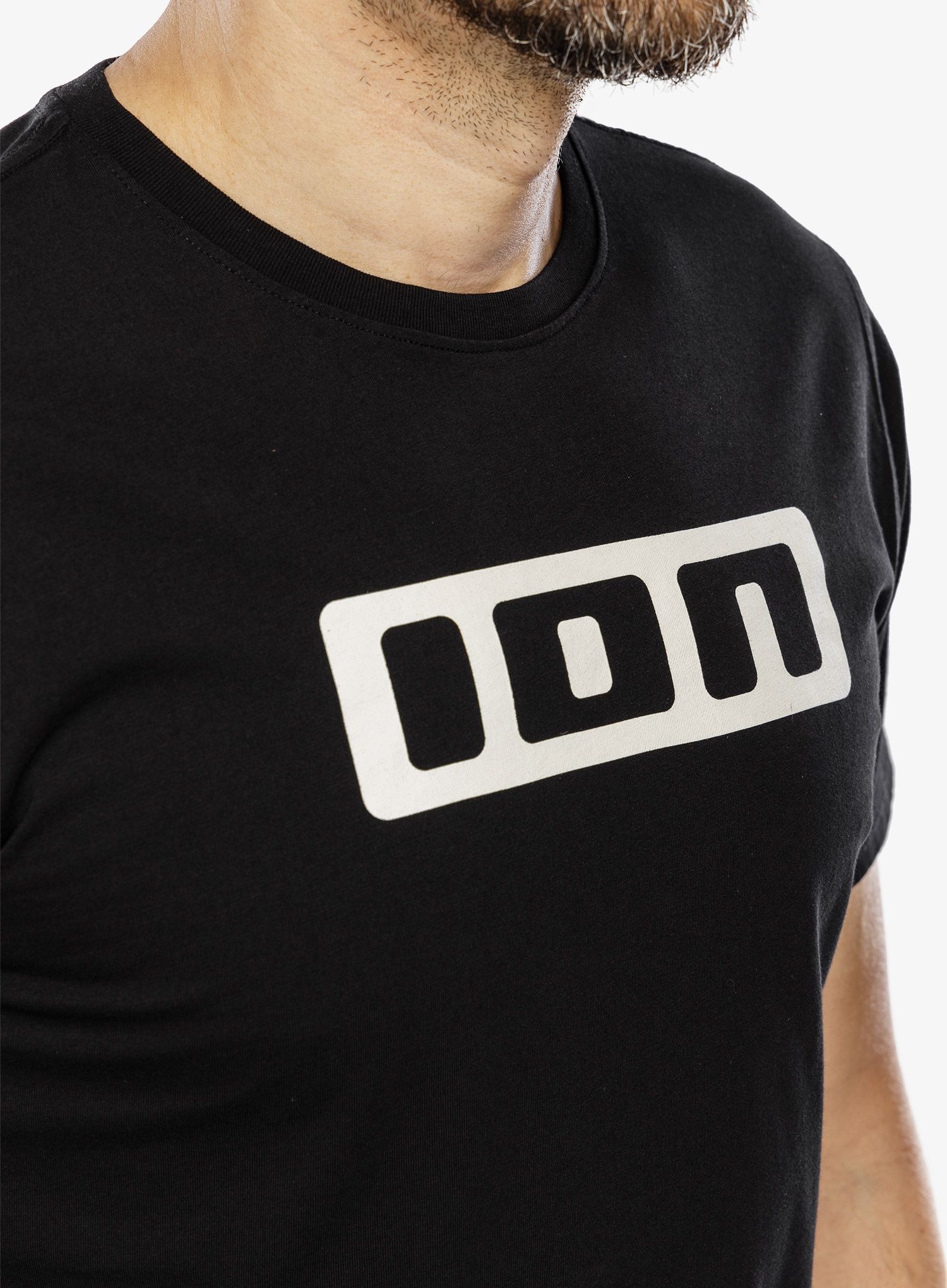 Koszulka bawełniana ION Logo SS - black