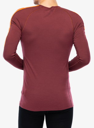 Bluza termoaktywna Icebreaker 200 ZoneKnit LS Crewe - port/blaze/cb