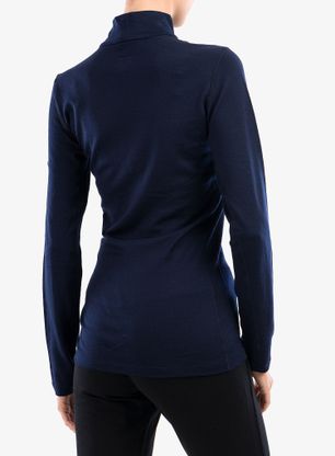 Bluza termoaktywna damska Icebreaker 260 Tech LS Turtleneck - navy