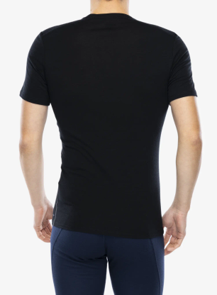 Koszulka Icebreaker Anatomica S/S V - black/monsoon