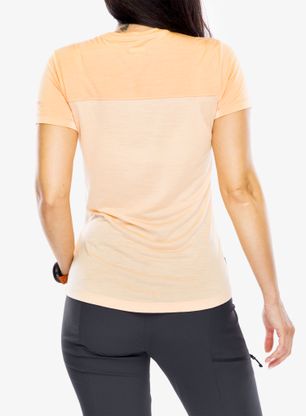 Koszulka merino damska Icebreaker Merino 125 Cool-Lite Sphere III SS Tee Colour Block - sunstone/feldspar/cb