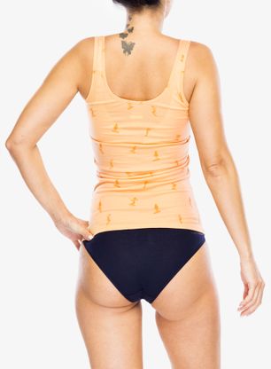 Koszulka termoaktywna damska Icebreaker Merino 150 Siren Tank Ski Day - feldspar/aop