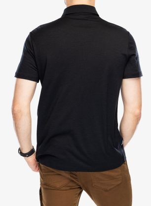 Koszulka polo Icebreaker Merino 150 Tech Lite III SS Polo - black