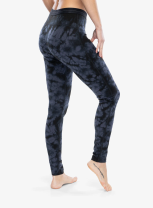 Legginsy termoaktywne damskie Icebreaker Merino 200 Oasis Leggings Cloud Dye - graphite/black/cd