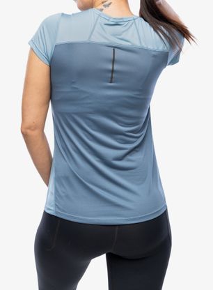 Koszulka do biegania damska Inov-8 Performance Short Sleeve - blue grey/slate