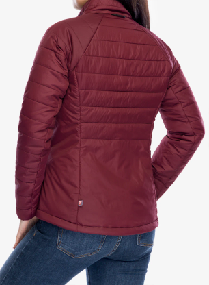 Kurtka ocieplana damska Jack Wolfskin Lapawa Ins Jkt - dark maroon