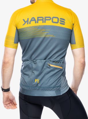 Koszulka na rower Karpos Green Fire Jersey - north atlantic/lemon curry/drk