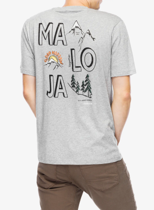 Koszulka z nadrukiem Maloja Zilbodeli - grey melange
