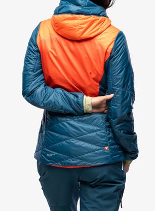 Kurtka ocieplana damska La Sportiva Alpine Guide Primaloft Hoody - cherry tomato/storm blue