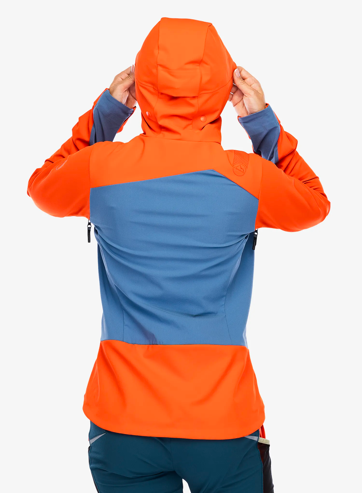 Kurtka softshell damska La Sportiva Alpine Guide Windstopper Jacket - moonlight/cherry tomato