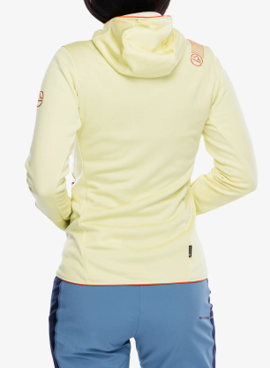 Bluza z kapturem damska La Sportiva Cosmic Hoody - zest/cherry tomato