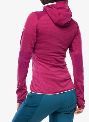 Bluza z kapturem damska La Sportiva Lucendro Thermal Hoody - red plum
