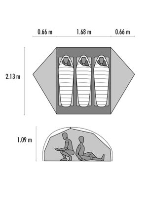 Namiot 3-osobowy MSR FreeLite 3 Tan Tent V3