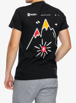 Koszulka bawełniana Majesty Mountain T-Shirt - black