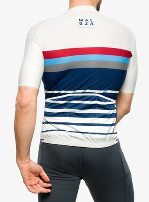 Koszulka kolarska Maloja Furgler - glacier milk stripe