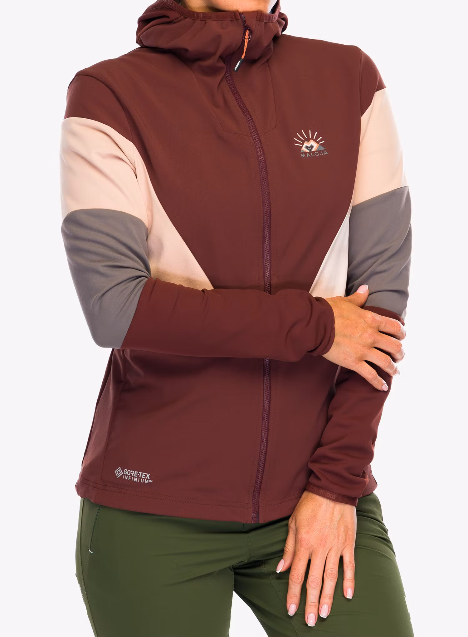 Kurtka softshell damska Maloja Geranium - squirrel multi