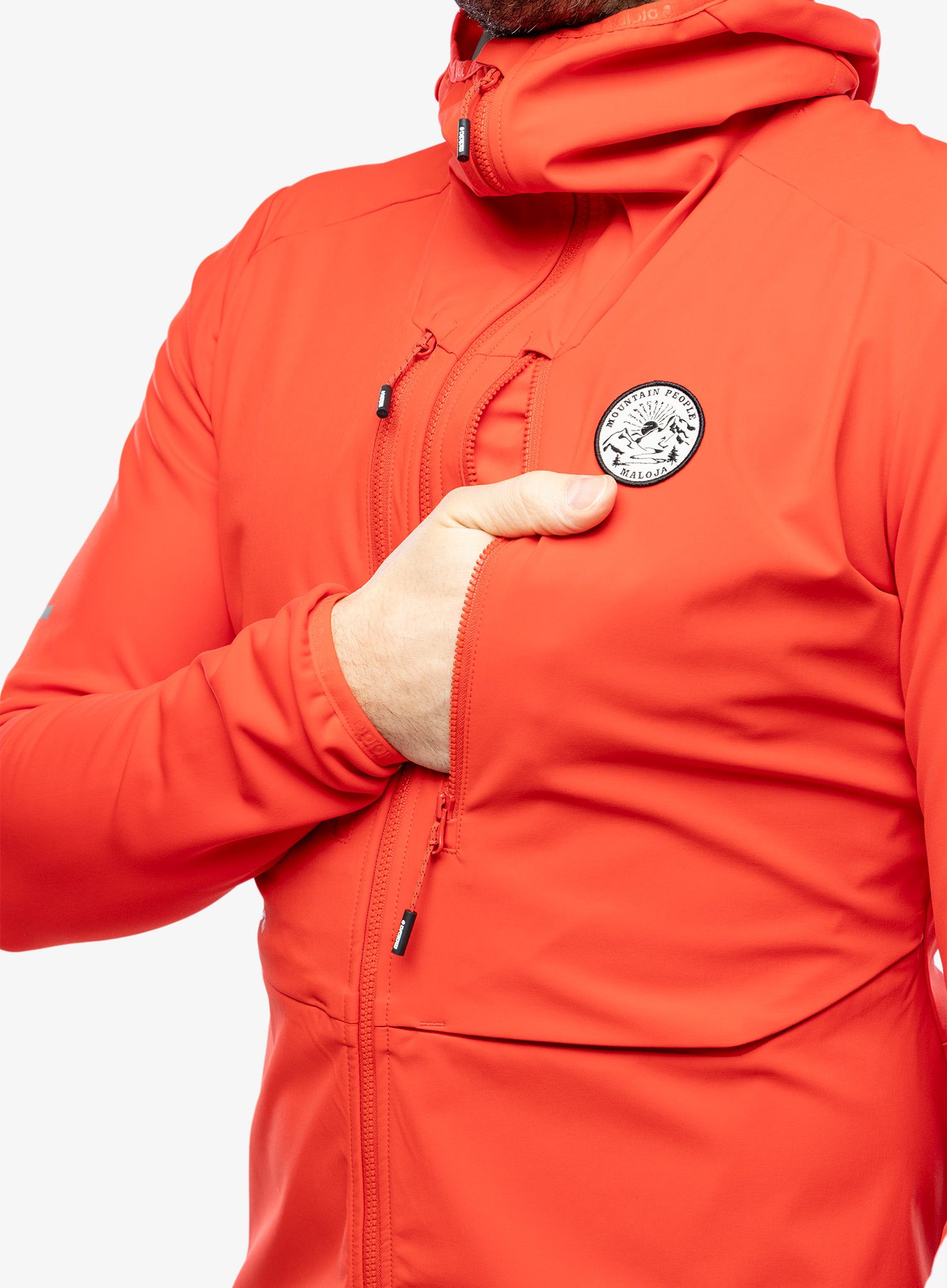 Kurtka softshell Maloja Sperber - fire red