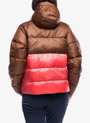 Kurtka ocieplana damska Marmot Guides Down Hoody - pinecone/grapefruit