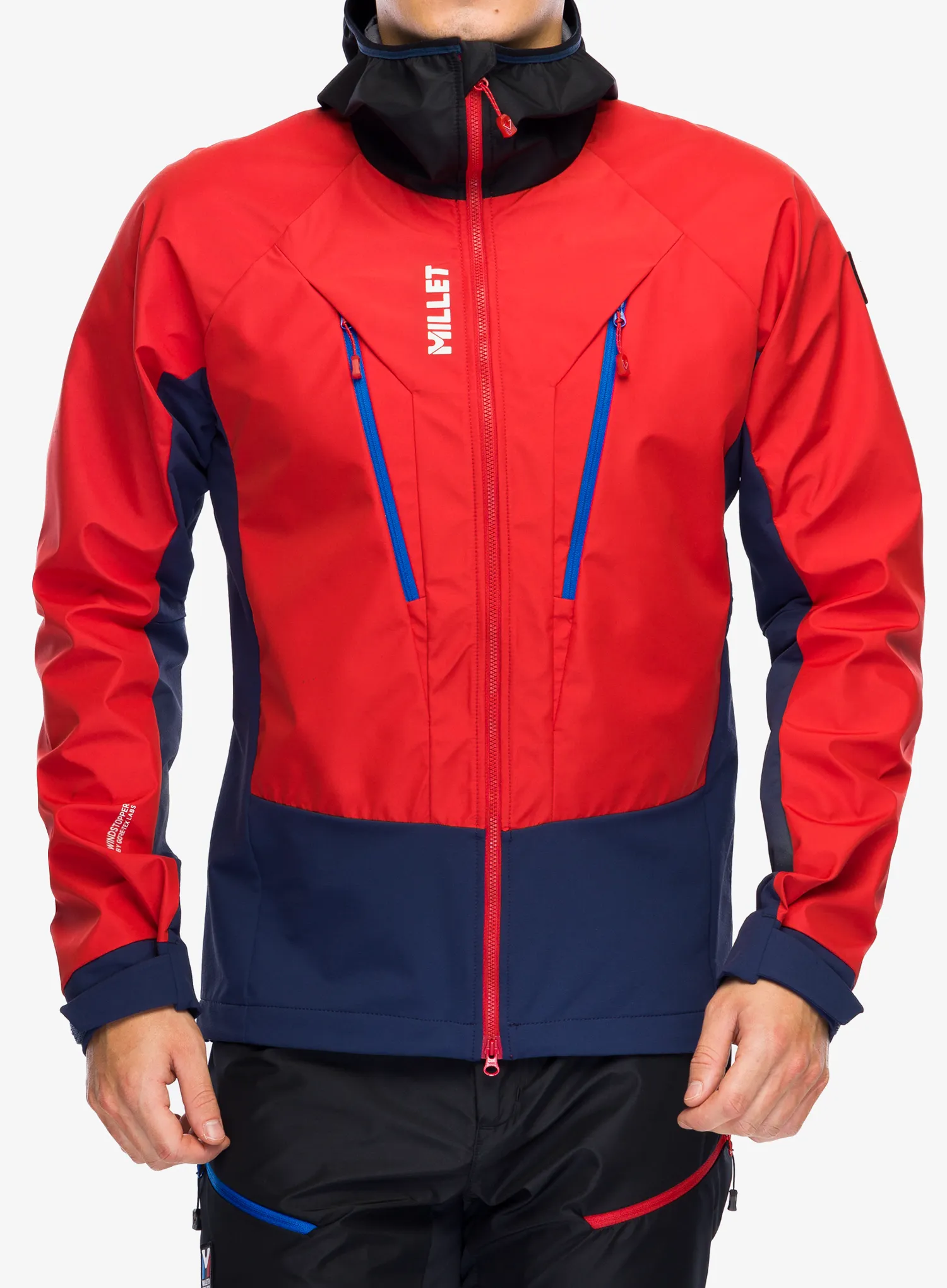 Softshell męski Millet Trilogy V Icon INFINIUM Jacket - saphir/rouge