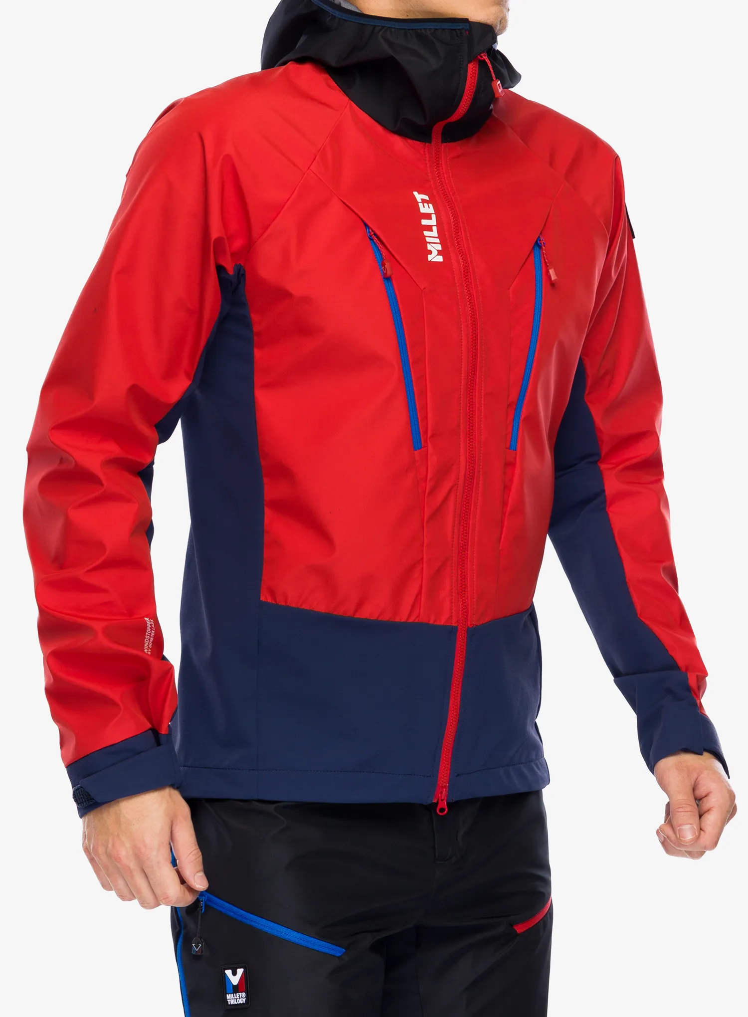 Softshell męski Millet Trilogy V Icon INFINIUM Jacket - saphir/rouge