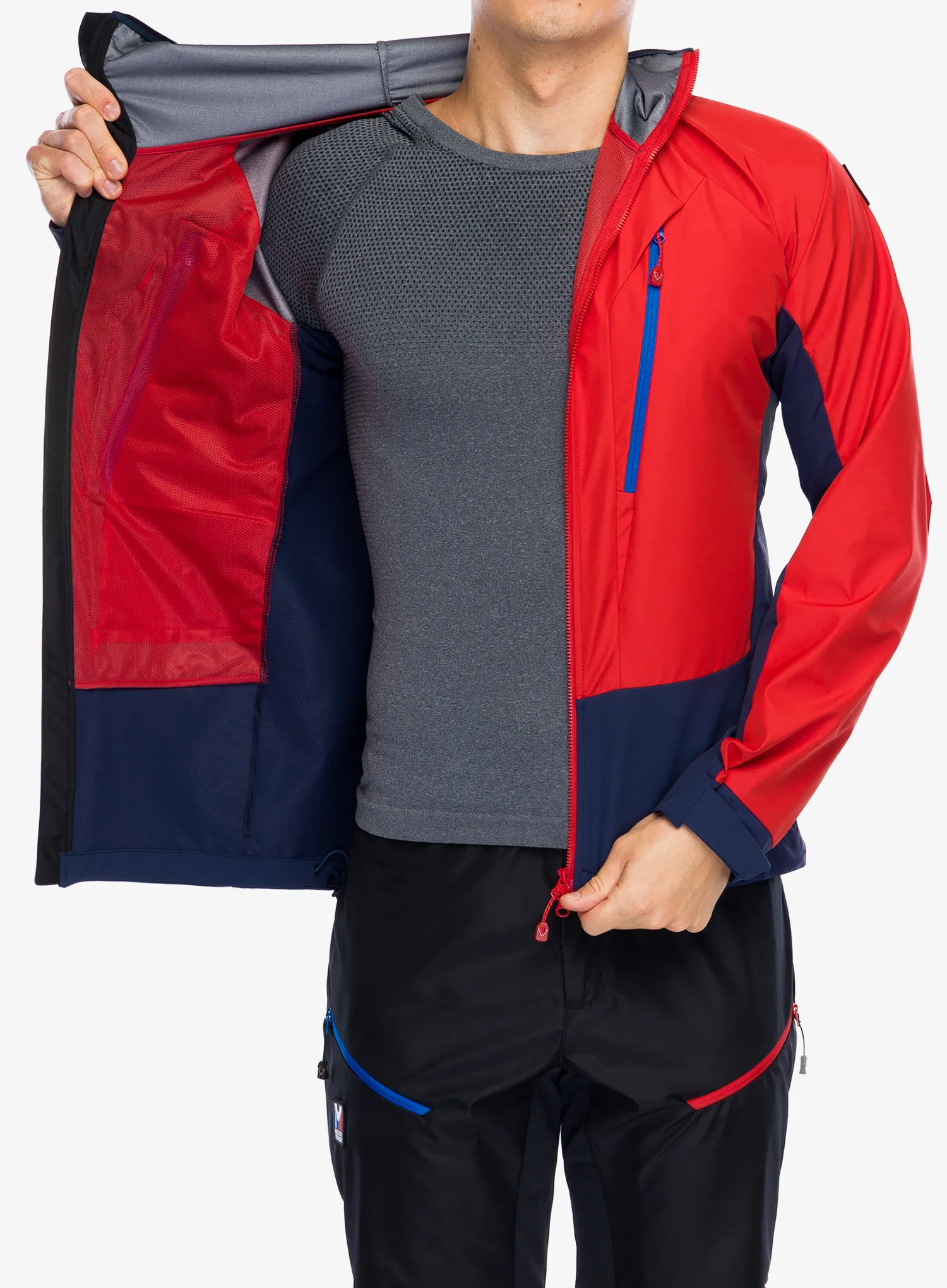 Softshell męski Millet Trilogy V Icon INFINIUM Jacket - saphir/rouge