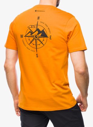 Koszulka bawełniana Montane Impact Compass Tee - flame orange