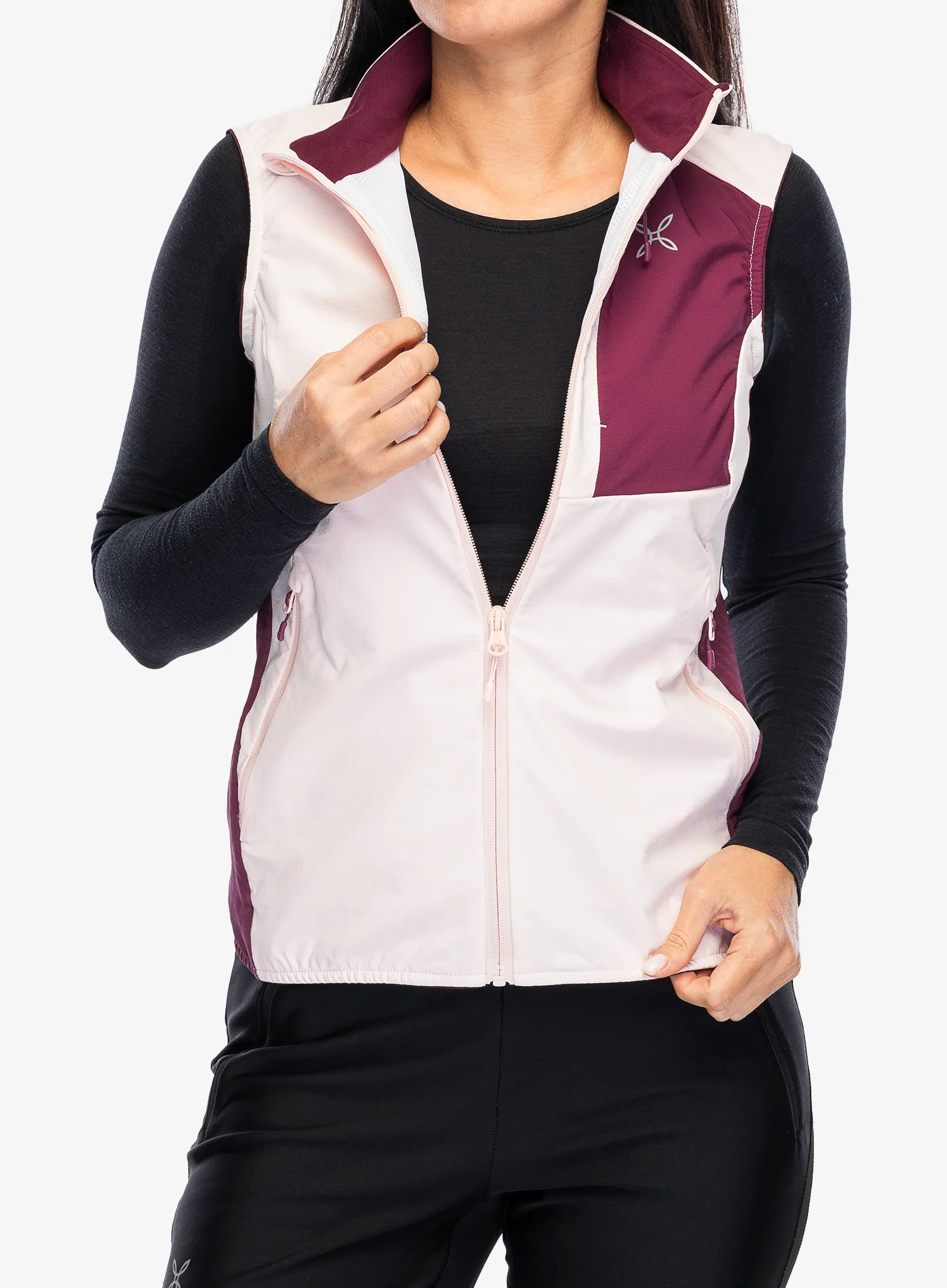 Kamizelka damska Montura Peak Vest - light rose/wine red