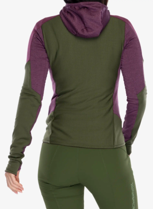 Bluza damska Montura Stretch Color 2 Maglia - sage green/wine red