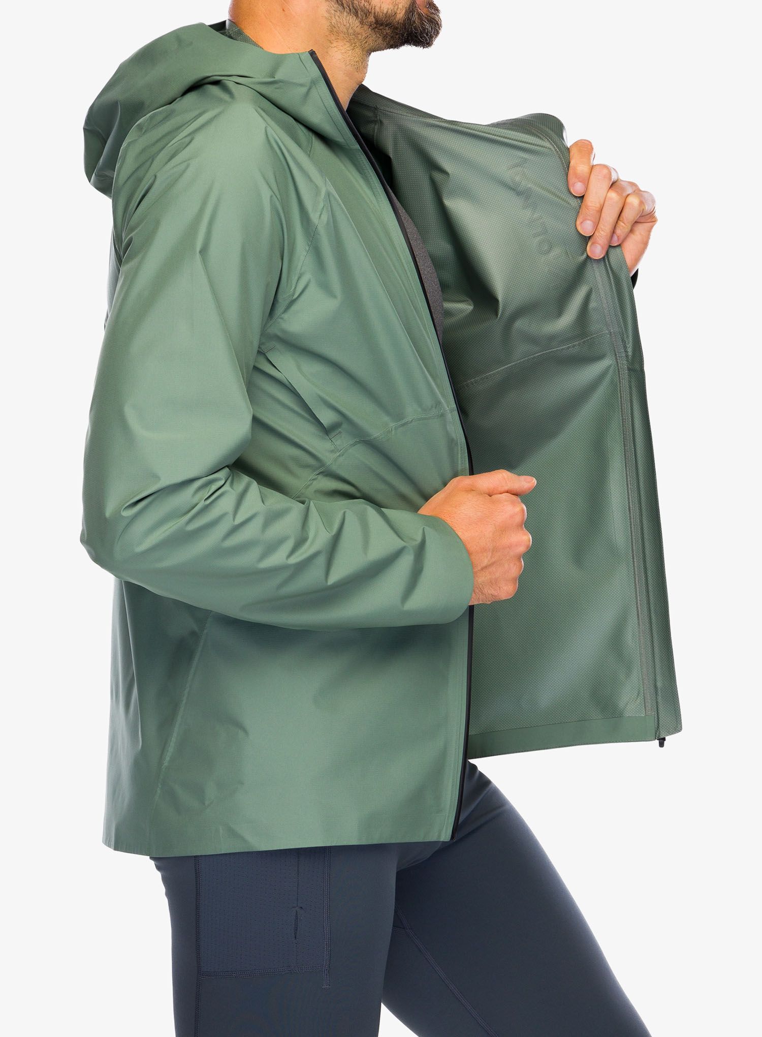 Kurtka do biegania NNormal Trail Rain Jacket - green