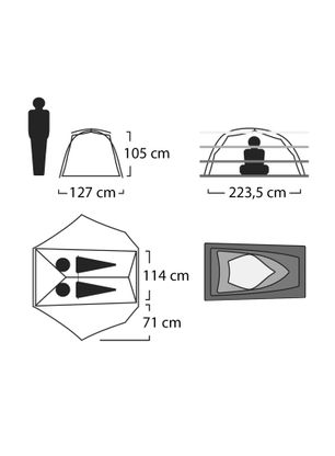 Namiot rowerowy Nemo Dragonfly OSMO Bikepack 2P - marsh/boreal