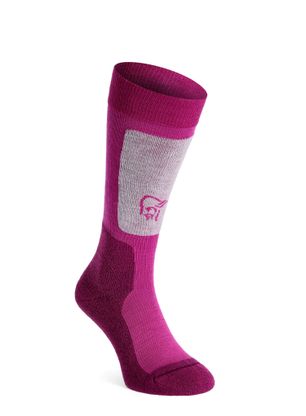 Skarpety narciarskie Norrona Lofoten Mid Weight Merino Socks Long - festival fuchsia