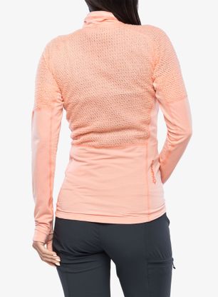 Bluza polarowa damska Norrona Lyngen Alpha90 Jacket – peach amber