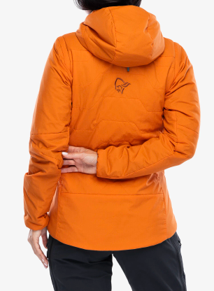 Kurtka ocieplana damska Norrona More Thermo60 Aero200 Jacket - gold flame