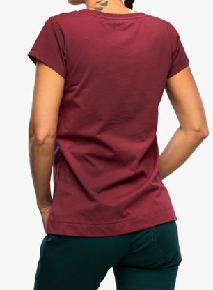 Koszulka wspinaczkowa damska Ocun Classic T Blossom-Art - wine rhododendron