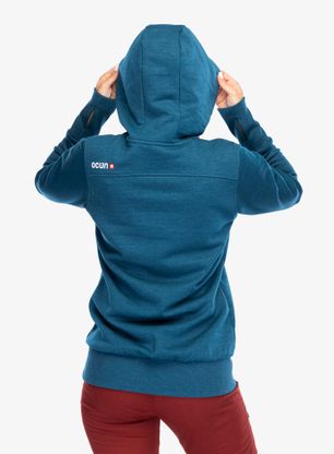 Bluza z kapturem damska Ocun Hoodie - blue opal/silverscone