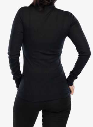 Bluza termoaktywna damska Odlo Active Warm BL Top Turtle Neck LS Half Zip - black