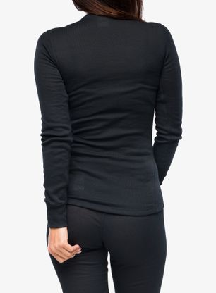 Bluza termoaktywna damska Odlo Active Warm Eco BL Top Crew Neck LS - black