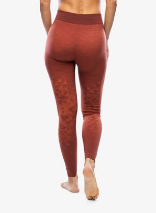 Legginsy termiczne damskie Odlo Kinship PW 200 BL Bottom Long - spiced apple melange