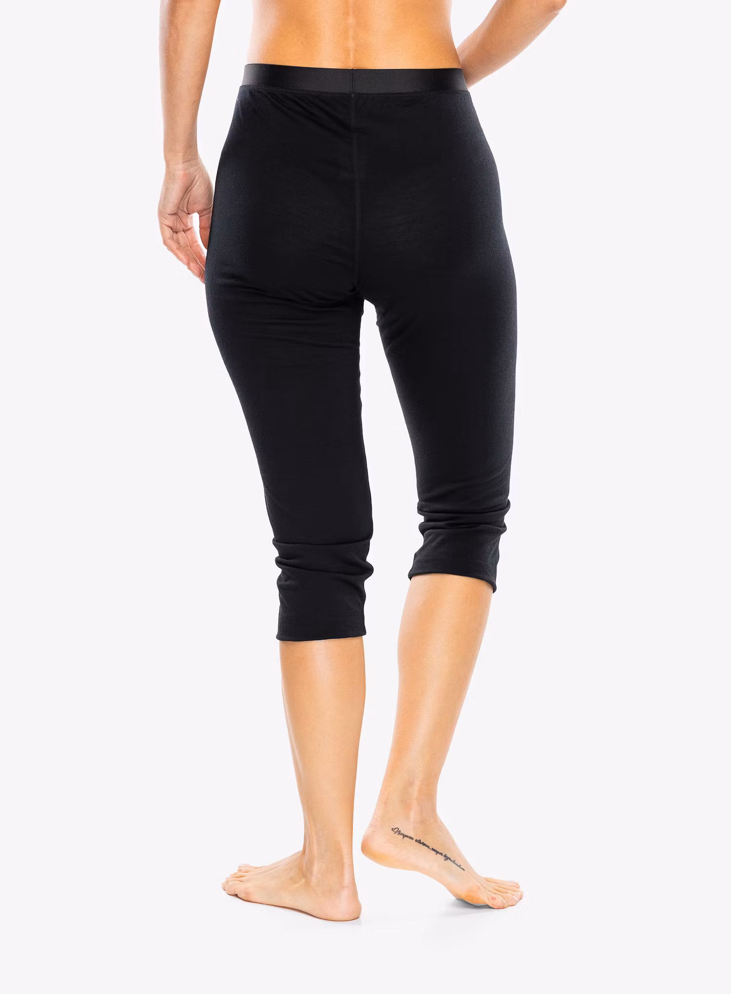 Legginsy termoaktywne damskie Odlo Merino 200 BL Bottom 3/4 - black